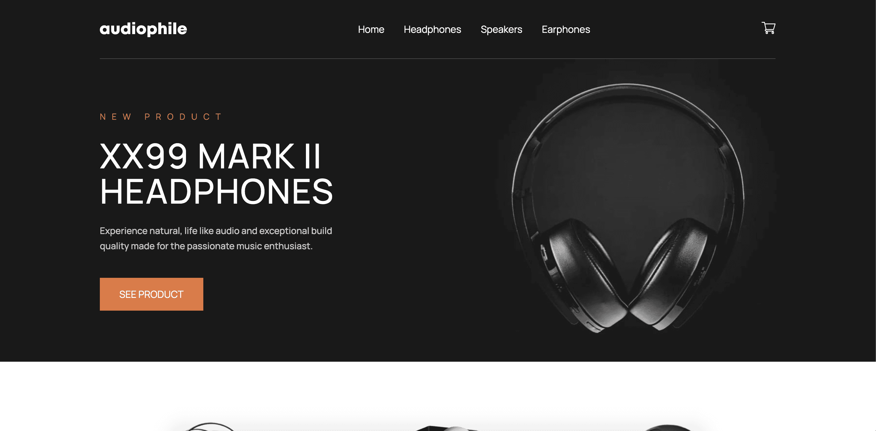 screenshot from Audiophile platform